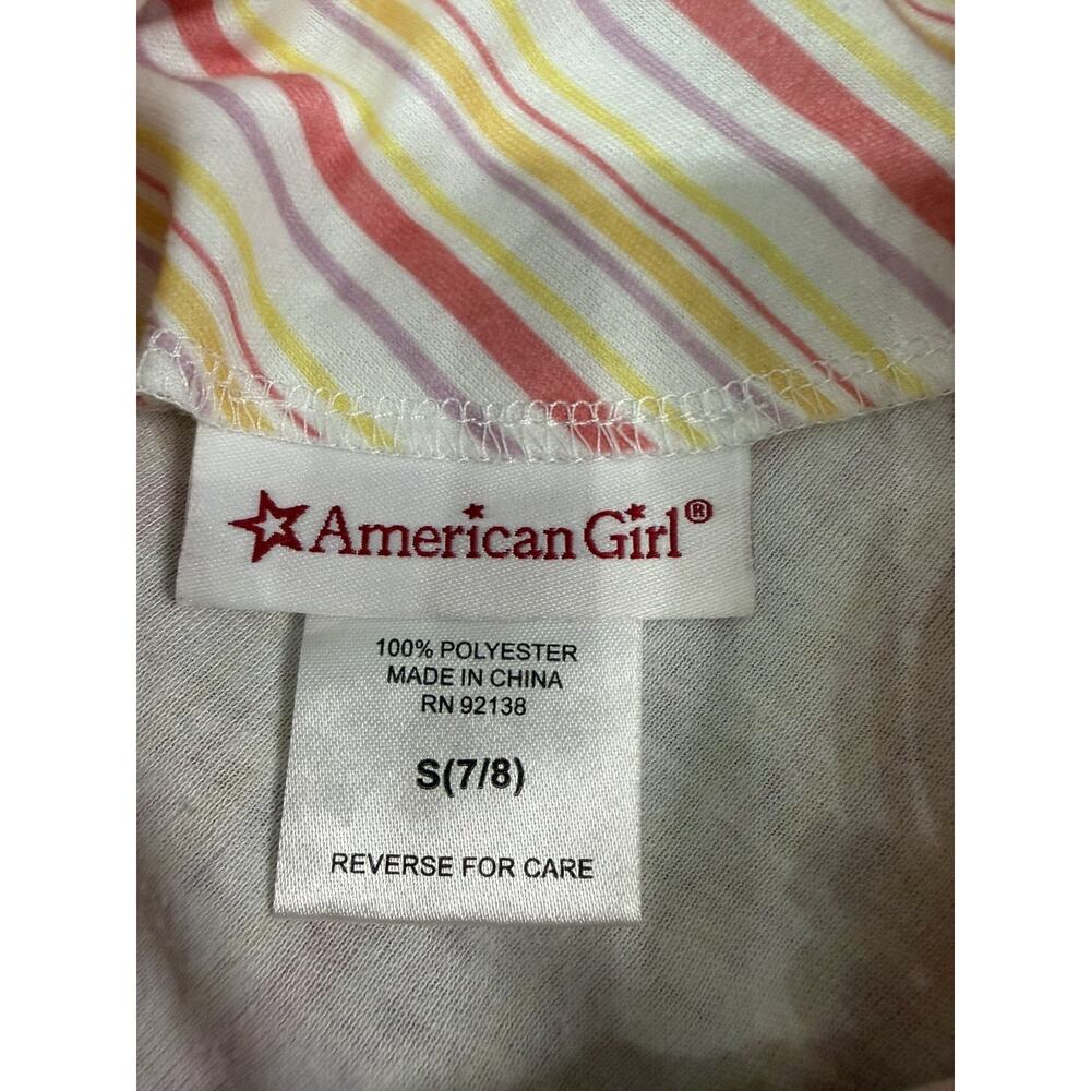 AMERICAN GIRL Kit Matching Youth Girls Nightgown, Size 7-8, Stripe Flannel - Picture 3 of 3
